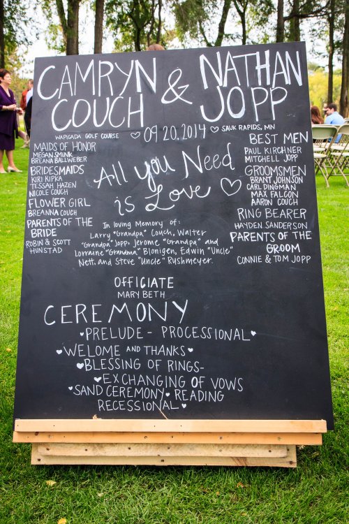 Welcome to the wedding